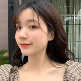 High-grade Light Luxury Design Sense Frosty Style Stud Earrings (Option: Golden Pair)