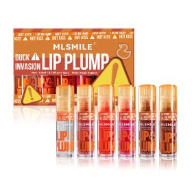 MLSMILE Lip Plumping Glaze Kit  6PCS Duckbill Applicators  Instant Volume   Hydration  K  Beauty Inspired Lip Treatment For Fuller Looking Lips (Color: Yellow)