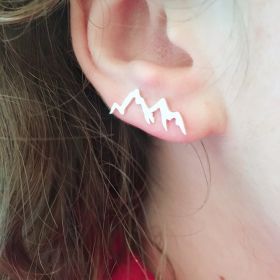 Natural Landscape Mountain Ear Climber Earring Geography Jewelry Trekking (Option: 01style)