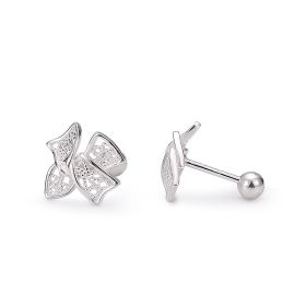 Bow Otica Ear-caring Sweet Fresh Screw Hollow Filament Women's Stud Earrings Ornament (Option: C00330-S999)