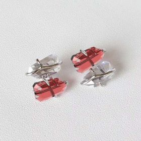Women's Peach Blossom Spar Earrings (Color: Red)
