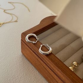 Earrings Niche Design Advanced Simple Bracelet (Option: White Gold Color)