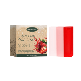 WoodSleep Strawberry Flavored Soap Gentle Cleansing, Itching, Deodorizing Body Care Soap For Women's Intimate Parts (Quantity: 2PCS)